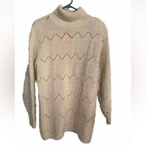 Vintage Nordstrom Point of View 100% merino wool turtleneck sweater size M